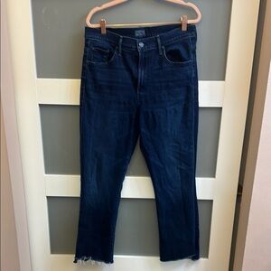 MOTHER Blue Straight Leg Jeans Classic Denim